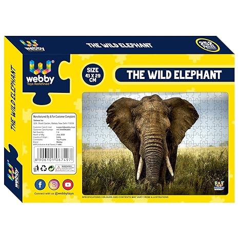 Webby The Wild Elephant Jigsaw Puzzle 252 Pieces