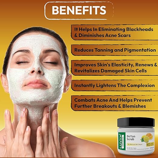 Luvyh DeTan Exfoliate Scrub For Women's and Men's - 100 gms