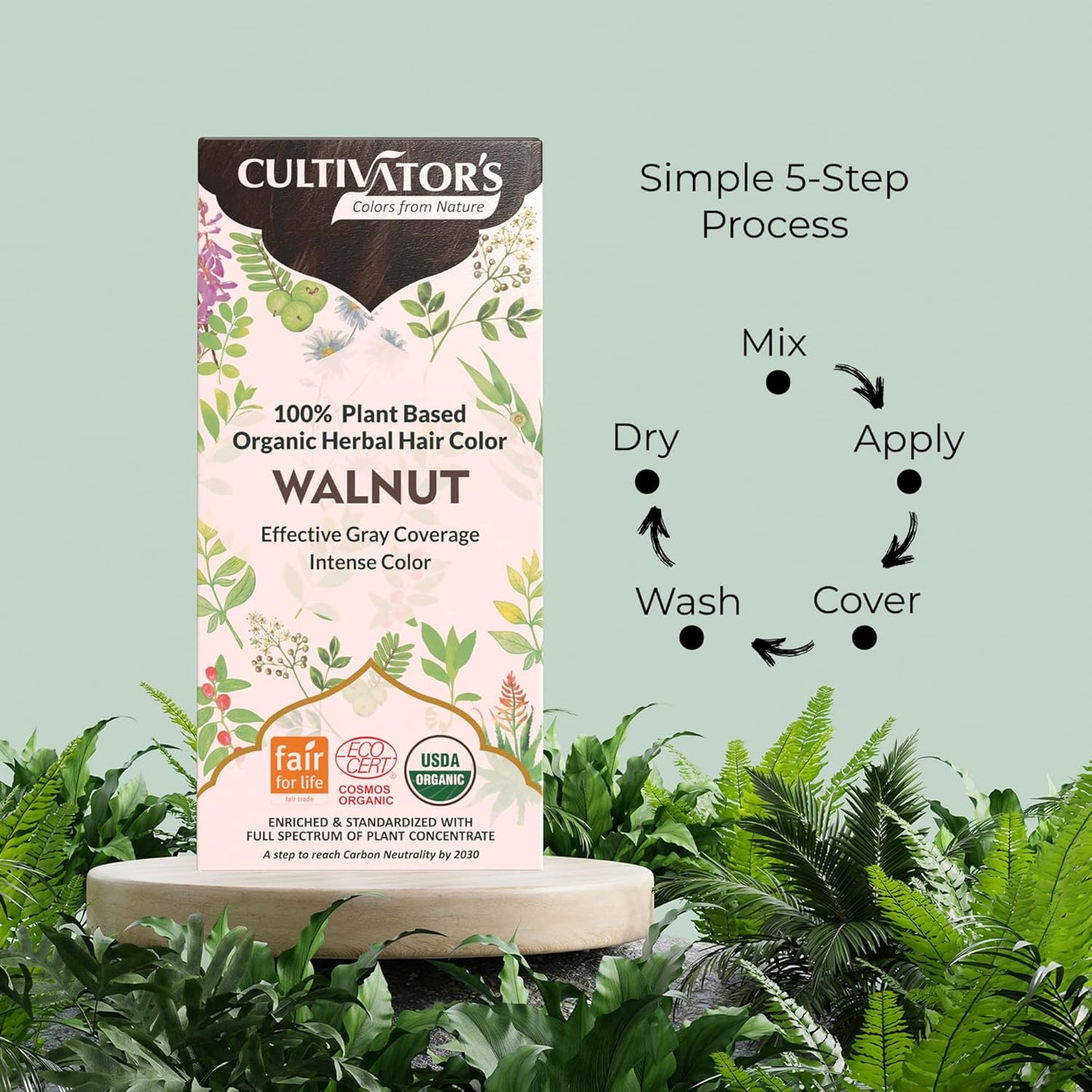 Cultivator's Walnut Organic Herbal Hair Colour - 100 gms