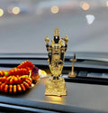 Gold Art India Lord Tirupati Balaji Gold Plated Idol with Black Terracotta Finish
