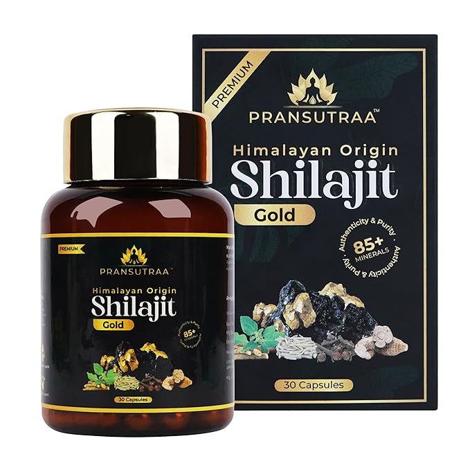 Pransutraa Shilajit Gold Capsules Ayurvedic Supplement - 30 caps