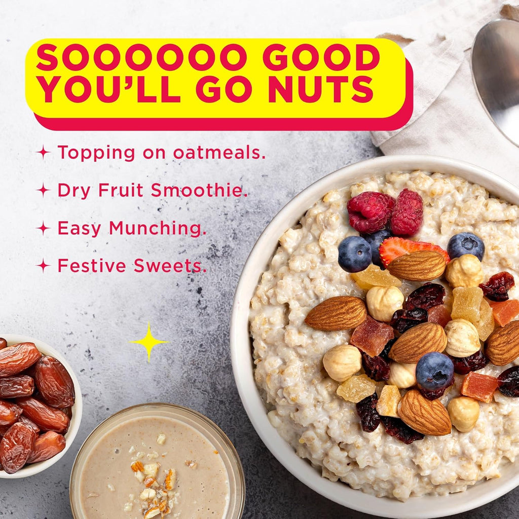 Yogabar Panch Meva Premium Nuts and Dry Fruits Mix- 850 gm-Jar | Almonds | Cashews | Raisin | Dates
