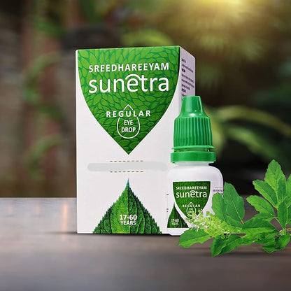 Sreedhareeyam Ayurveda Sunetra Regular Herbal Eyedrops - 10 ml