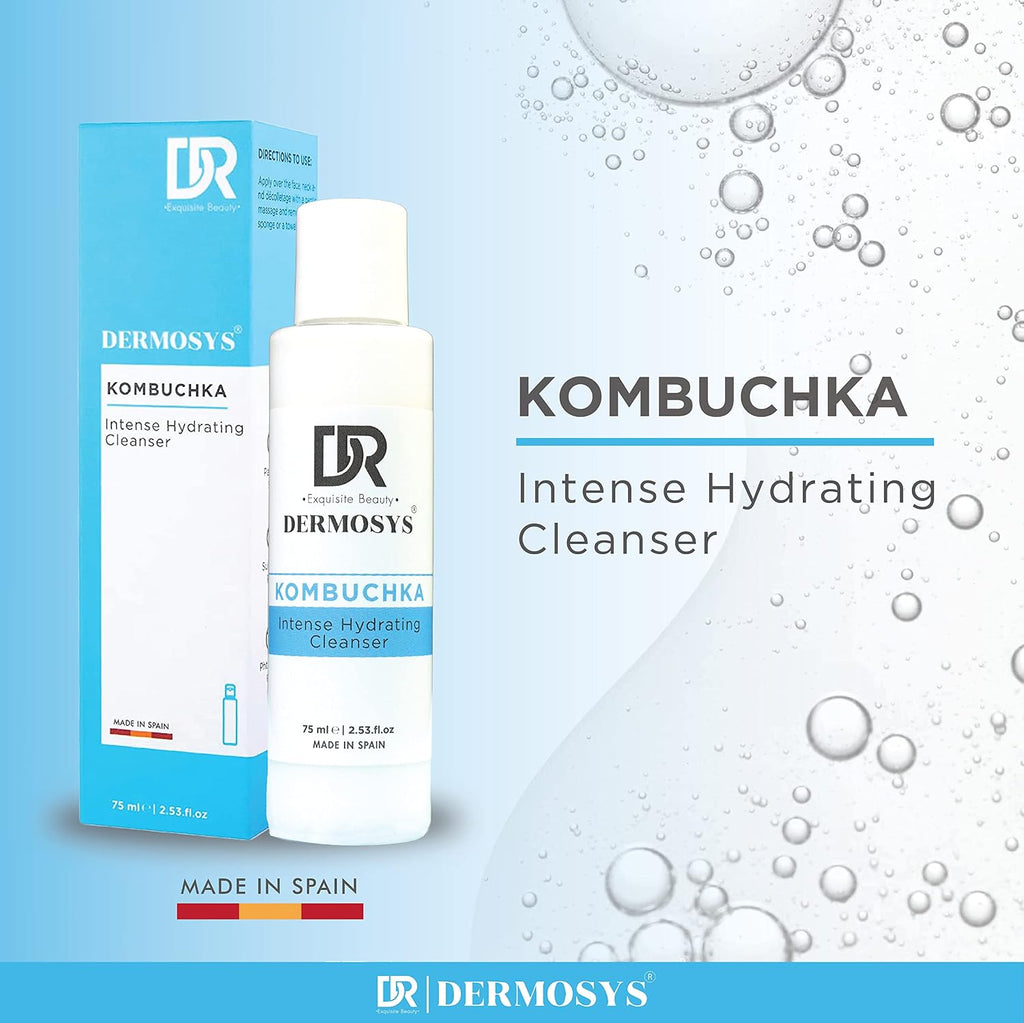 DERMOSYS Hydrating Cleanser for Women & Men | Gently Removes Impurities & Excess Oil | With Kombuchka & Black Tea Extract | Non-Drying Daily Facial Cleanser for All Skin Types â€“ 75ml