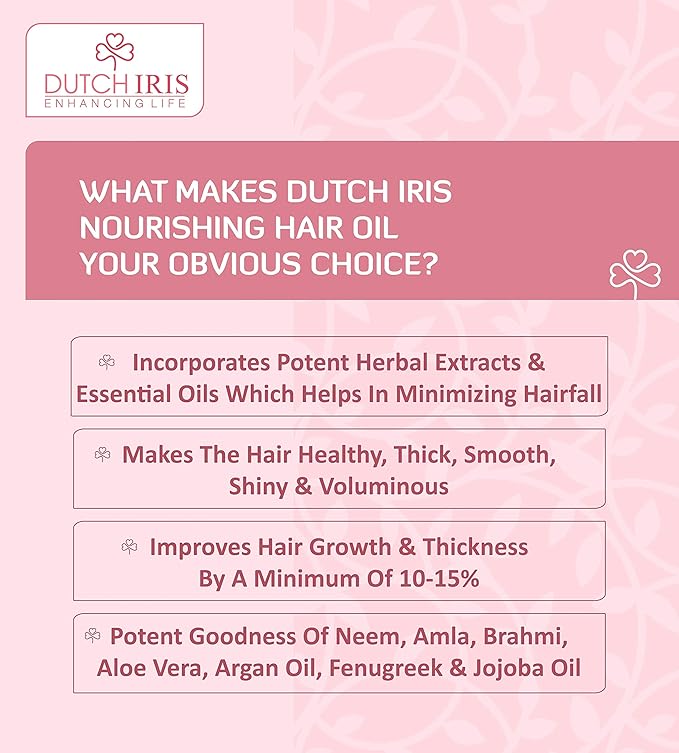 Dutch Iris Nourishing Hair Oil - 100 Ml | Pack of 2