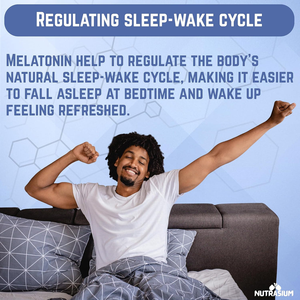 Nutrasium Melatonin 10 mg Sleeping Pill with Tagar 250 mg | Sleep Supplement for Men & Women | Melatonin Tablet for Restful & Deep Natural Sleeps | Sleep Care Tablets 120 (120 Tablets, Sleep Care)