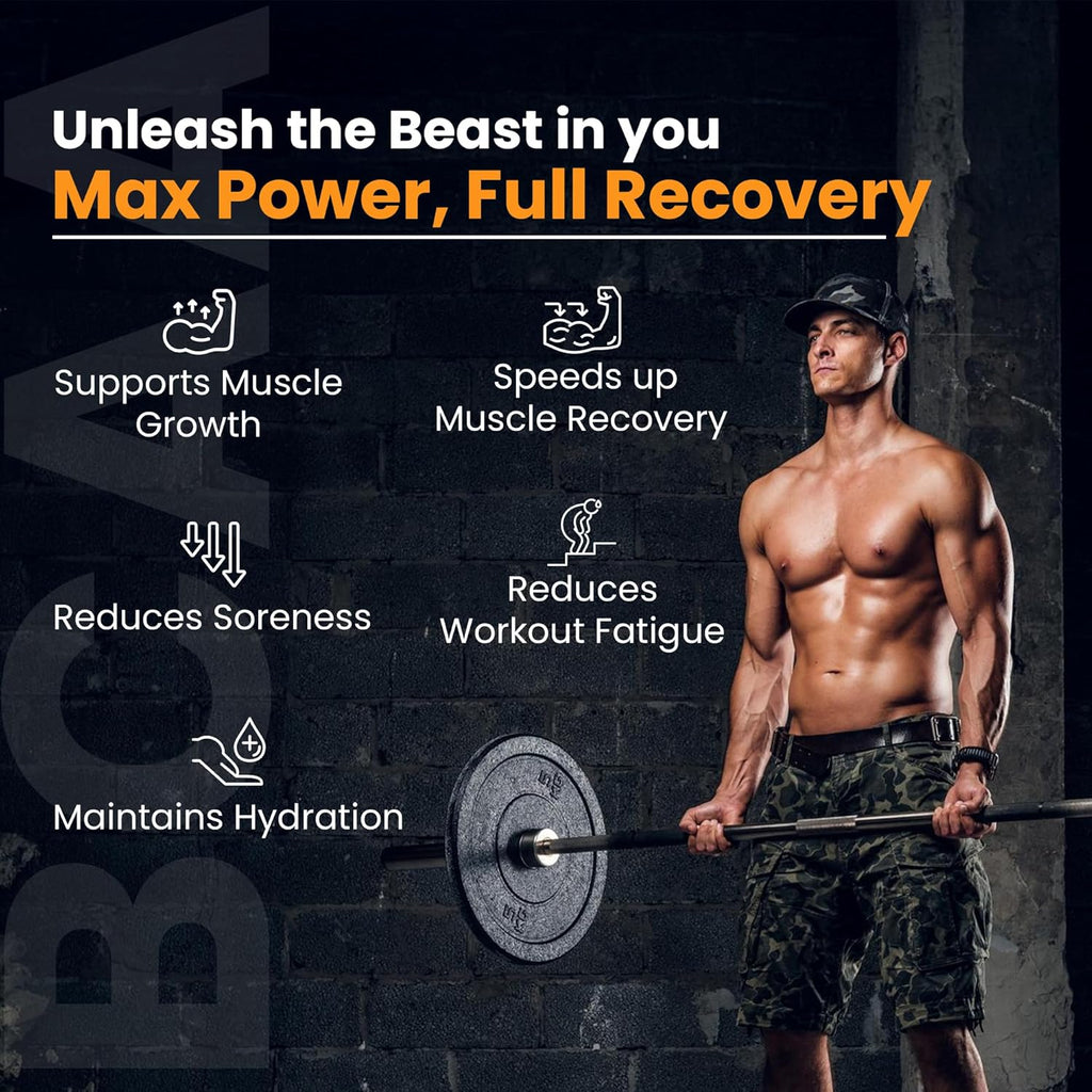 OSOAA BCAA Powder | Intra Workout Supplement | Muscle Recovery Drink with 5000mg BCAA | Amino Acid Supplements (20 Servings) | Fruit Punch