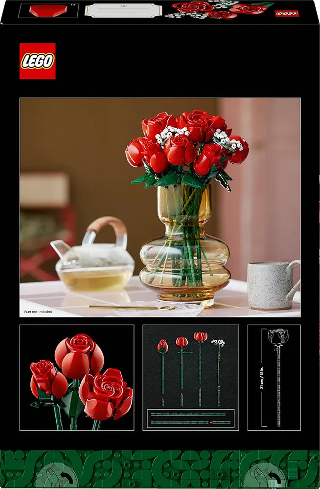 Lego Botanicals Bouquet Fantasy Building Set of Roses Home Decor Flower Gift for Adults 10328, 822 Pcs
