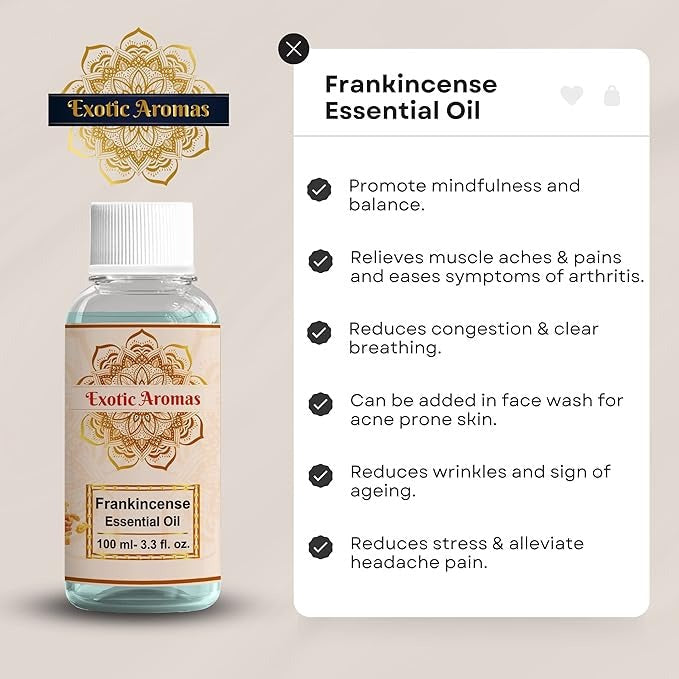 Exotic Aromas Frankincense Essential Oil - 100 ml