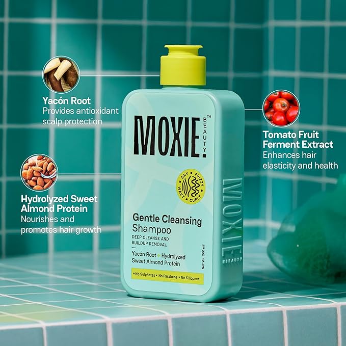 Moxie Beauty Shampoo For Frizzy Dry Wavy & Curly Hair - 200 ml