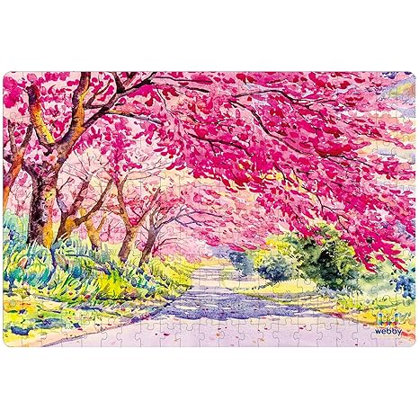 Webby Cherry Blossoms Painting Jigsaw Puzzle, 252 Pieces Kids