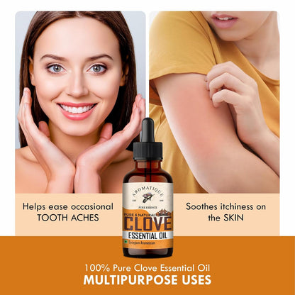 Aromatique Pure Clove Oil For Teeth Pain - 15 ml