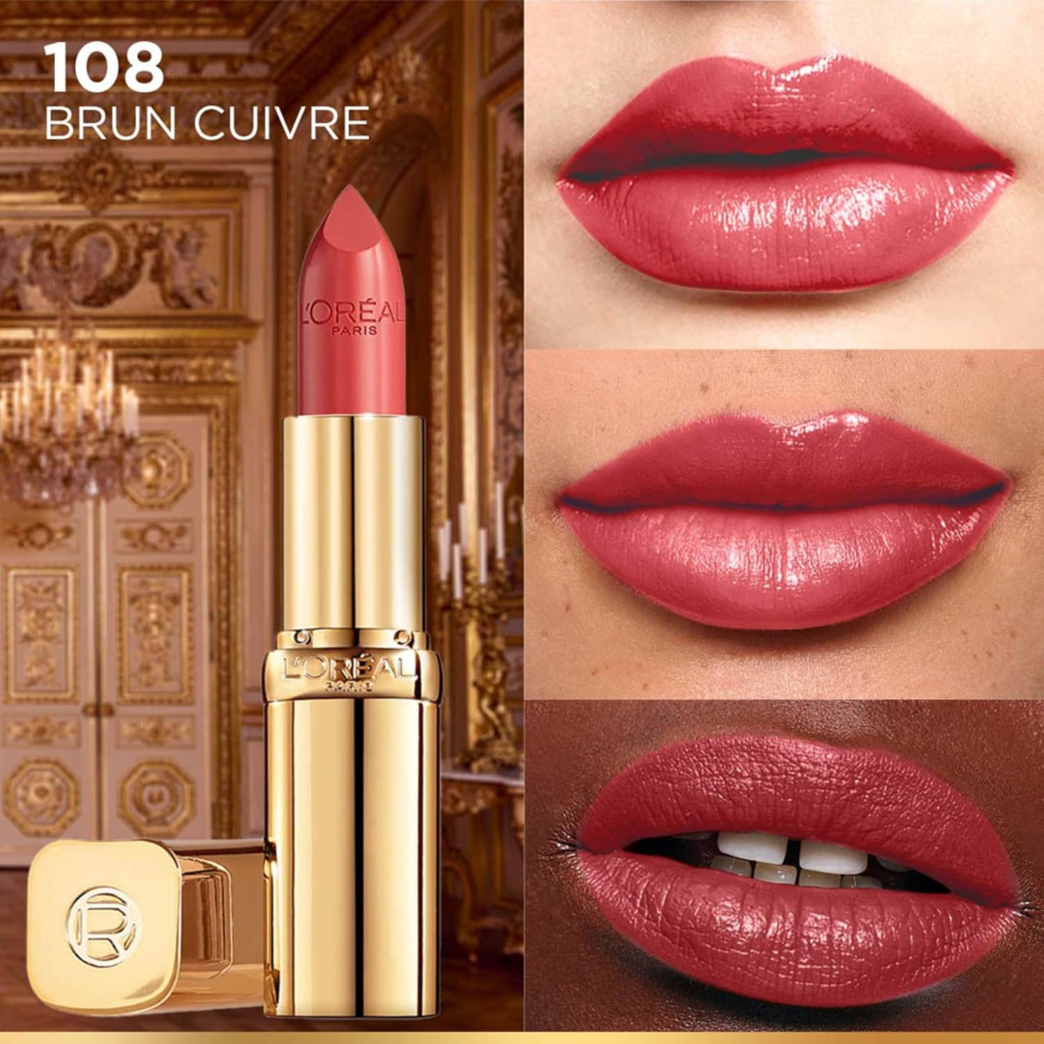 Lâ€™OrÃ©al Paris Color Riche Satin Lipstick- 108 Cuirve, 4.3 gm