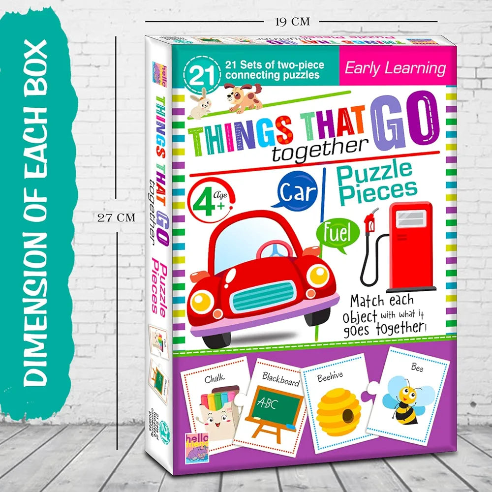 Hello Friend Object Match Jigsaw Puzzle Connecting 2-Piece  for Kids, Childrens and Toddlers – Early Learning Educational