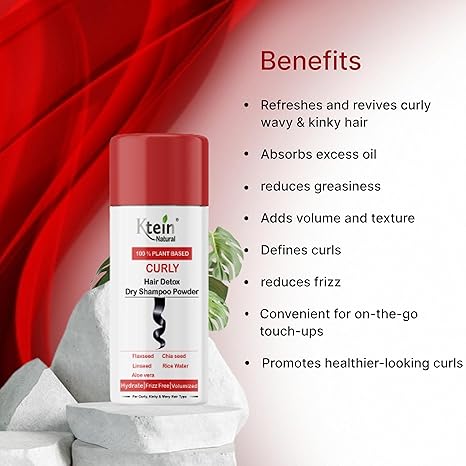 Ktein Natural Plant Based Hair Detox Dry Shampoo Powder for Curly Hair - 25 gms