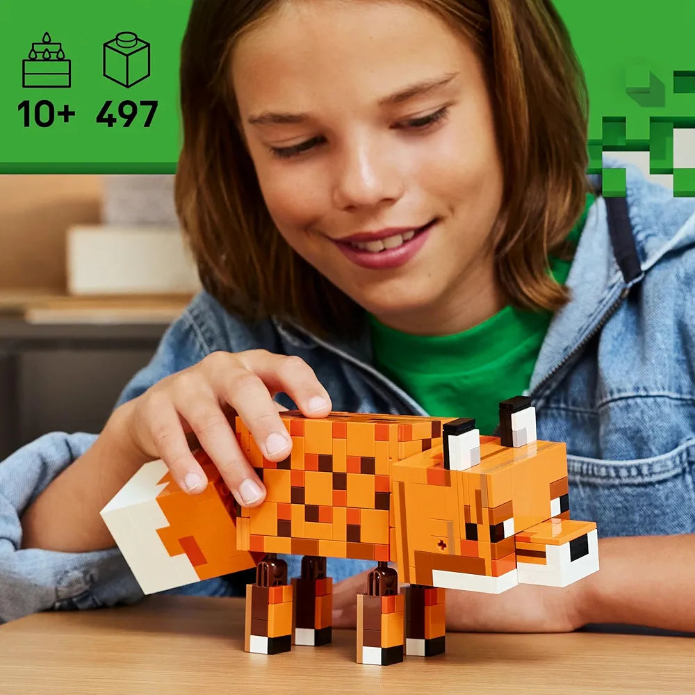 Lego Minecraft The Fox Gaming Decoration Building Set - Animal Figure Toy - Game Decor Gift - 21588