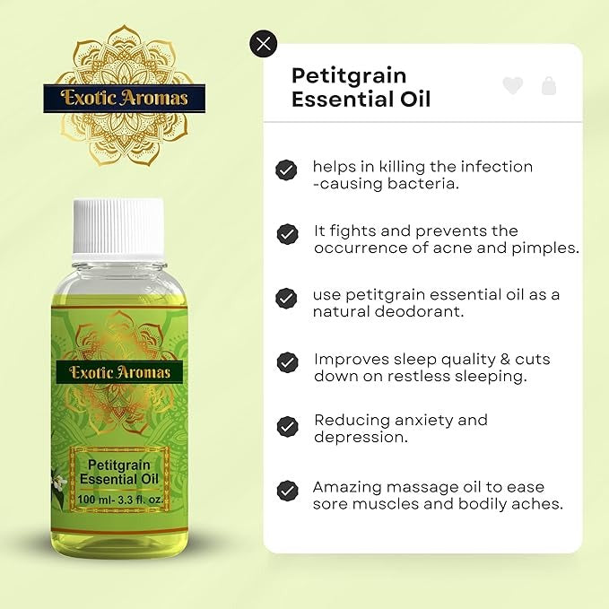 Exotic Aromas Petitgrain Essential Oil - 100 ml