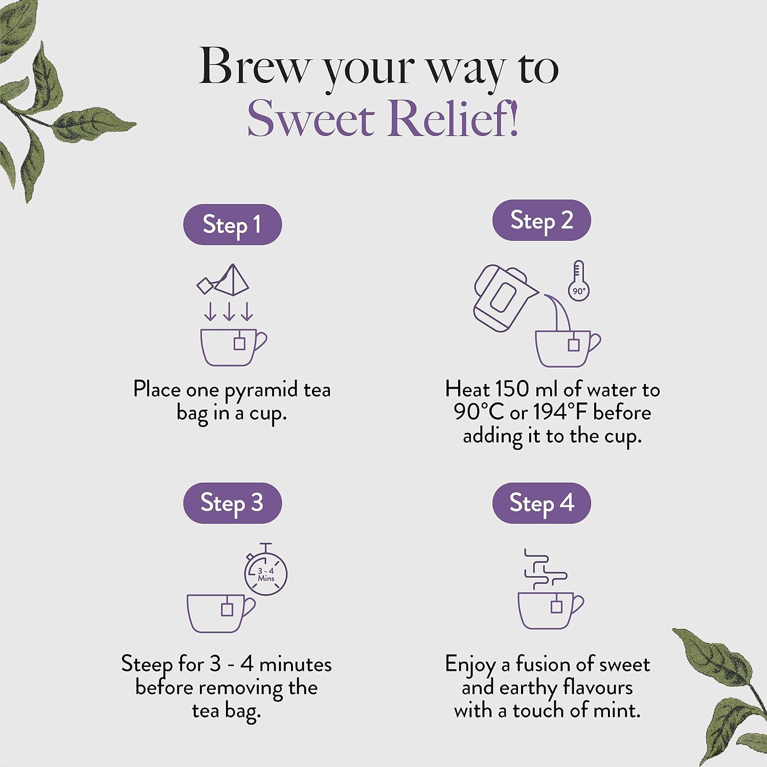 Wellbeing Nutrition Her Care Tea for PCOS PCOD | Herbal Tea for Women with Shatavari & Chasteberry for PMS Relief, Hormonal Imbalance & Regularize Menstrual Cycle (20 Pyramid Tea Bags)