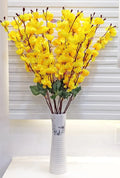 Artificial Flowers Bunch for Decoration Cherry Blossom Ideal for vase Without Vase Yellow