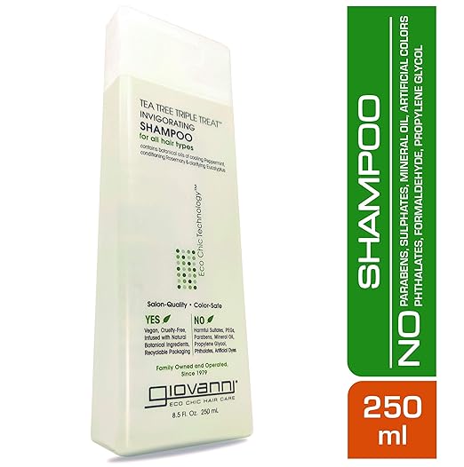 Giovanni Organic Tea Tree Triple Treat Invigorating Shampoo - 250 ml