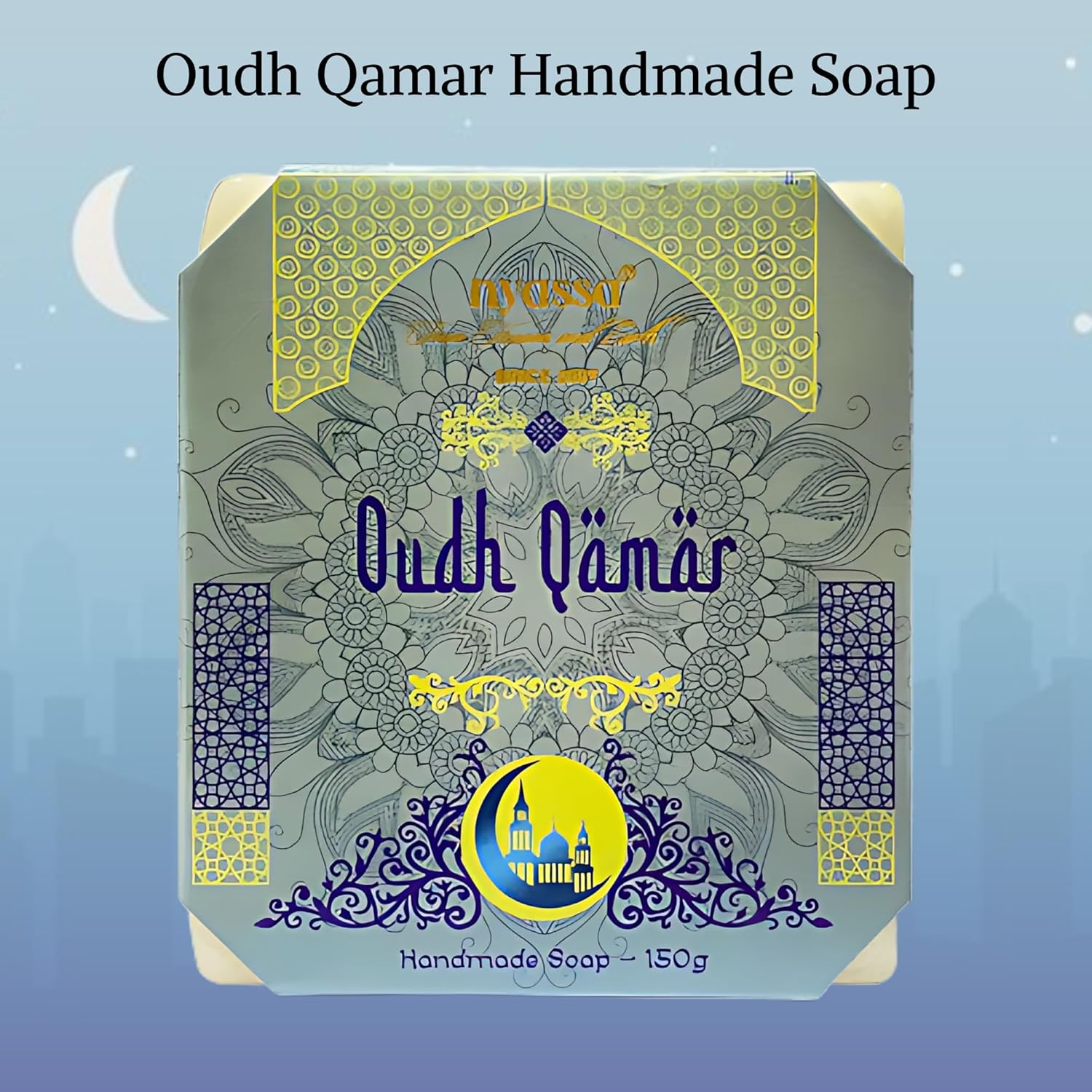 Nyassa Luxurious Oudh Qamar Handmade Natural Bathing Soap - 150 Gms