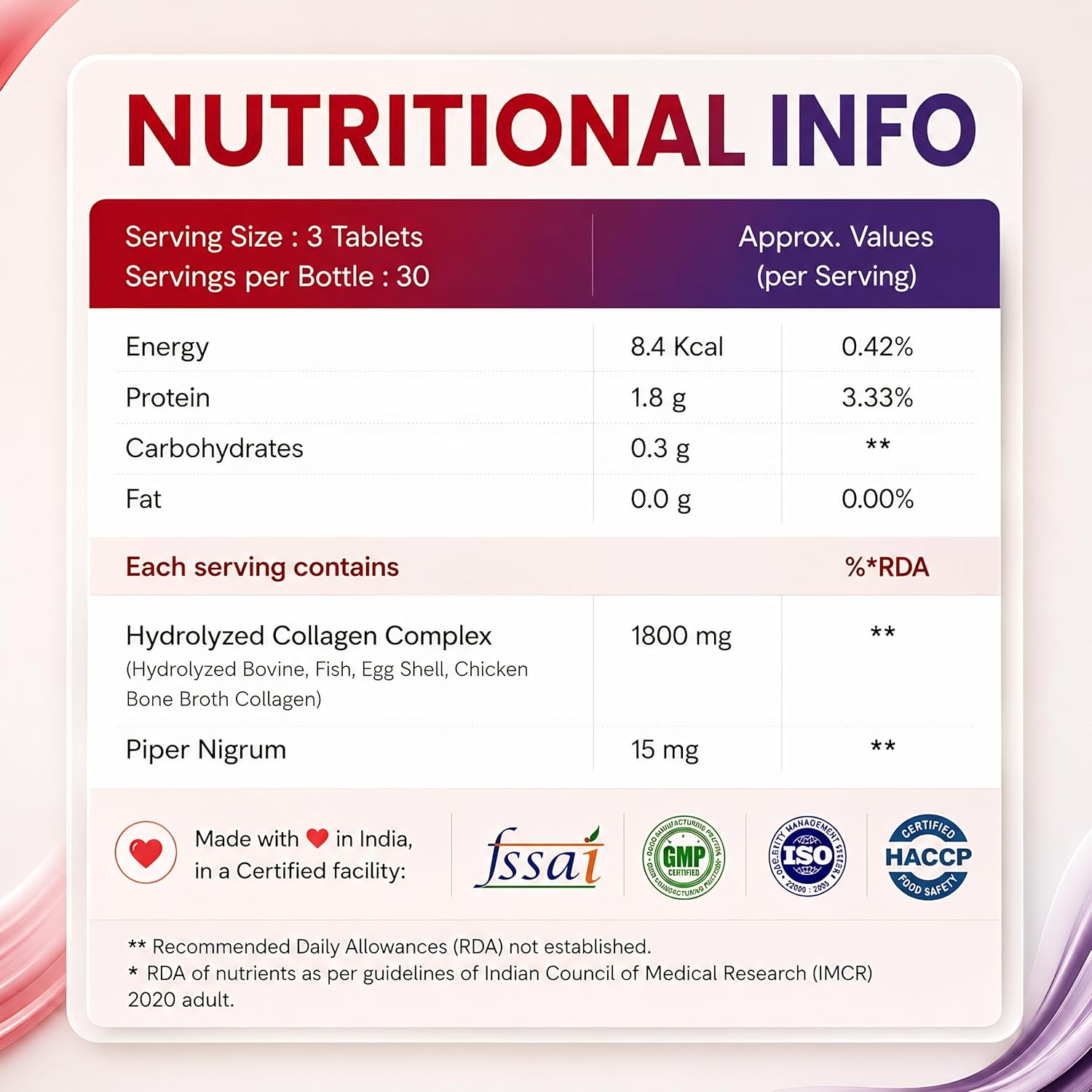 Nutrabud Multi Collagen Complex Supplement for Women, Men - 90 Tablets - Hydrolyzed Peptides with all 5 Types of Collagen Including TYPE I, II, III, V & X (90 Count (Pack of 1), Unflavoured)