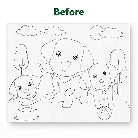 Skillmatics Art & Craft Kit Colour with Clay No Mess Art Create A Clay Canvas of Pups at The Park