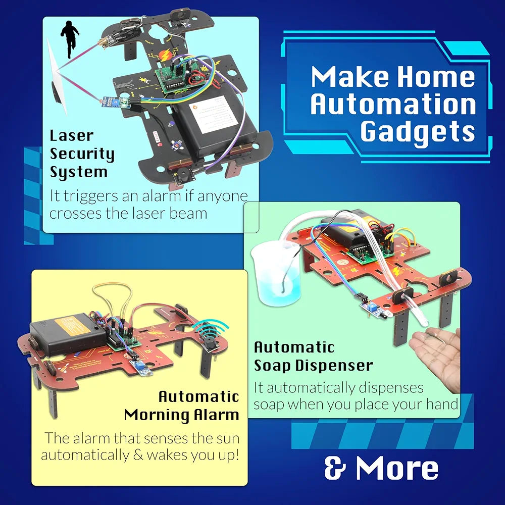 Butterfly Edufields 10-in-1 STEM Robotics Kit for Kids Ages 8-14 Robot Kit, Electronics, Science & Engineering Projects DIY