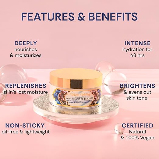 Vedic Valley Brightening Body Butter for men & women - 250 gms
