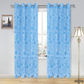 Cloth Fusion Sheer Curtain Door 7 Feet Rose-Aqua