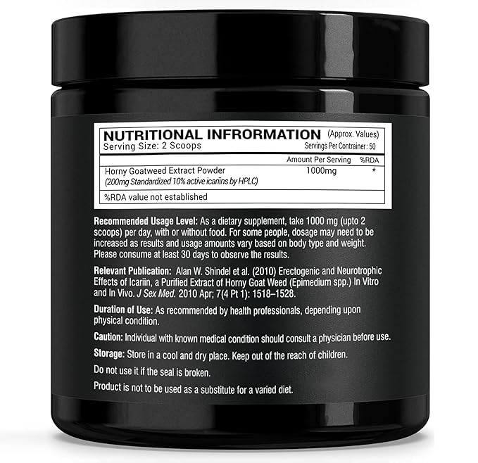 Greendorse Organic Horny Goat Weed Extract Powder - 50 Gms