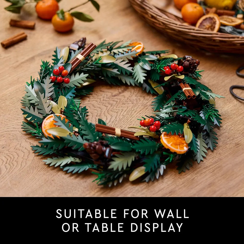 Lego Icons Wreath-Making Kit Holiday Garland Table Centerpiece Decoration Gift for Adults 10340