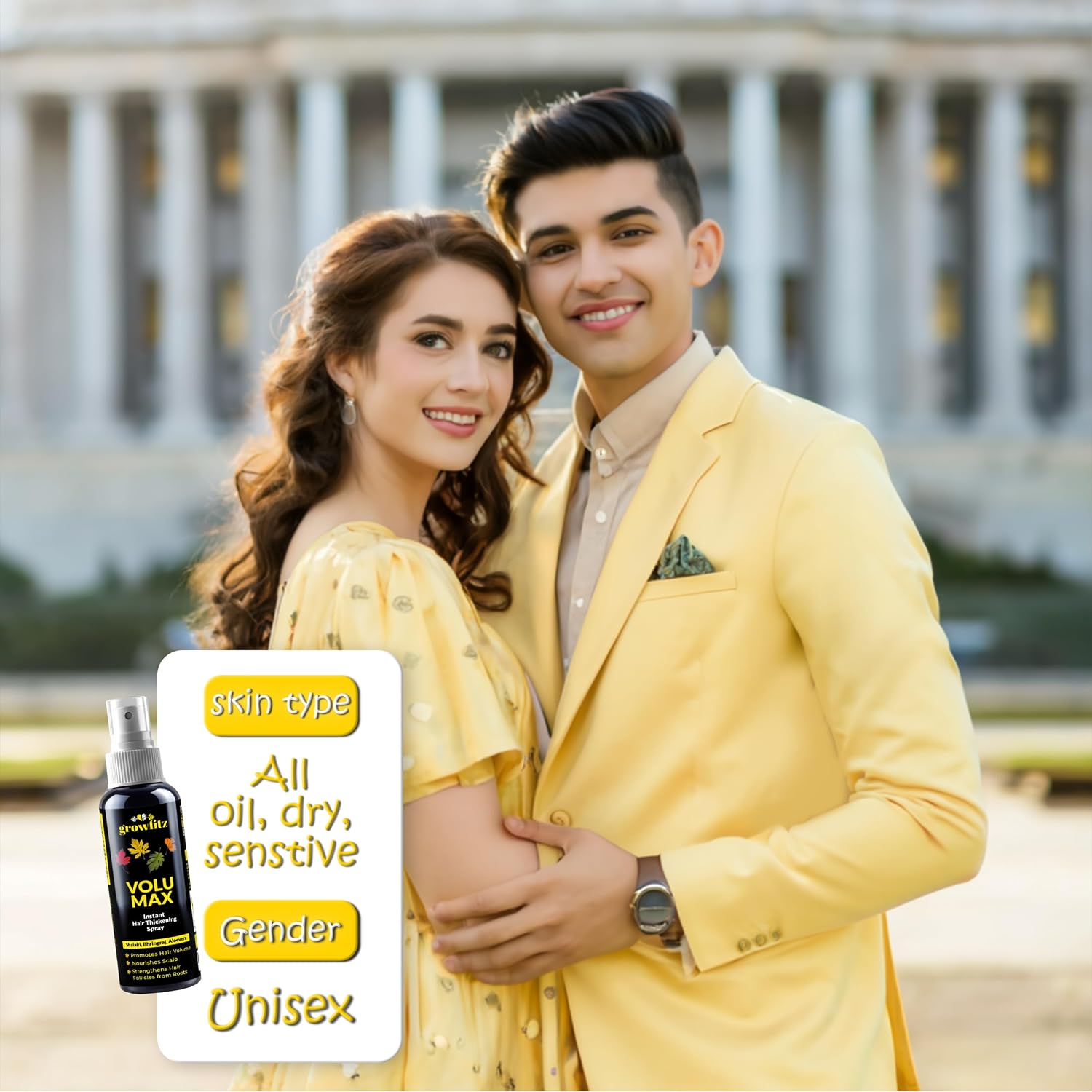Growfitz Ayurvedic Hair Serum Spray 100 ml | Hair Protection Spray for Women & Men | 4% Anagain, 2% Baicapil, Biotin & Rice water | Shine, Smoothness & Hair Fall Protection (Pack of 1)