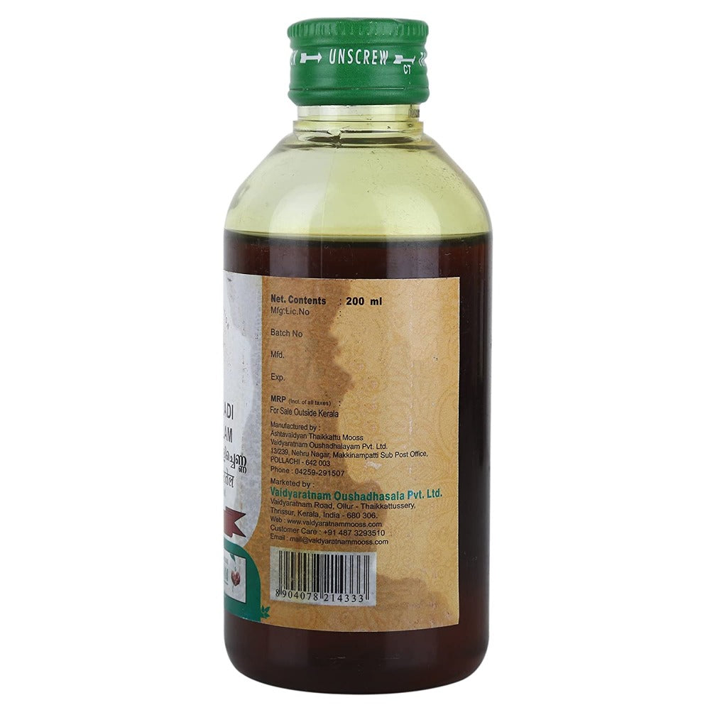 Vaidyaratnam Nalpamaradi Kera Thailam - 200 ml
