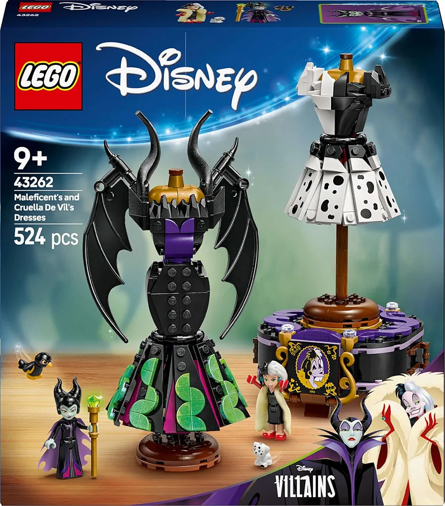 Lego Disney Villains Maleficent’s and Cruella De Vil’s Dresses 43262 Building Blocks Toys for 9+ Gift for Boys and Girls
