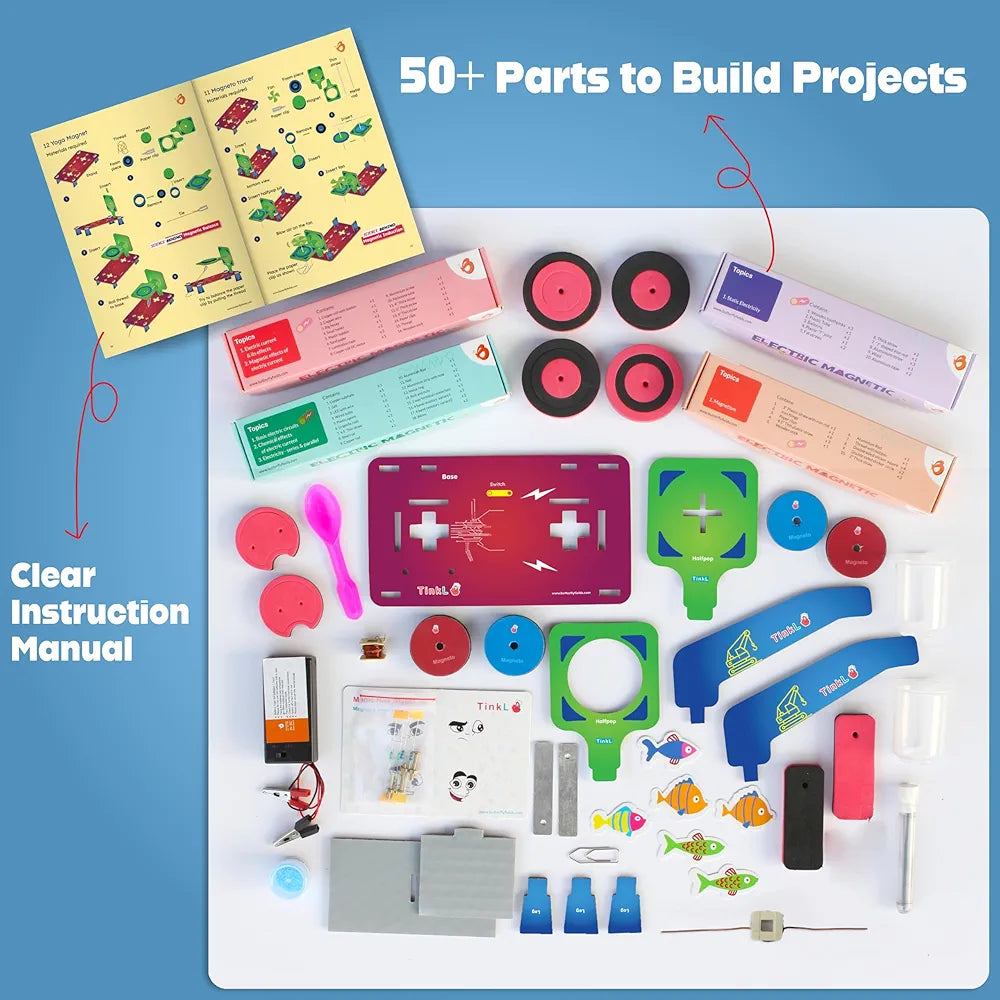 Butterfly EduFields 30In1 Science Project Kit Birthday Gift For Boys Girls Ages 8 10 12 14 Years 30+ Electricity Magnetism Diy Stem Projects