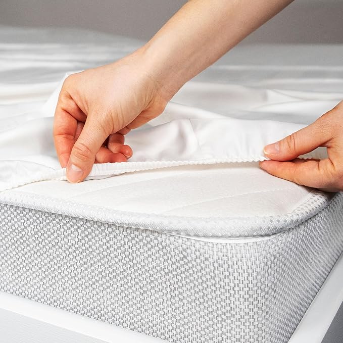 Stoa Paris Satin Elastic Fitted Bedsheets for Single Bed 300TC Premium 1 Pillow Cover Colour Vanilla White