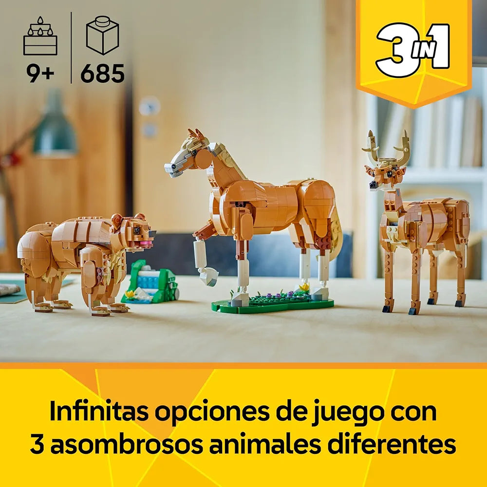 Lego Creator 3in1 Beautiful Horse Toy Animal Building Set 31166 Toys for 9+ Gift for Boys and Girls