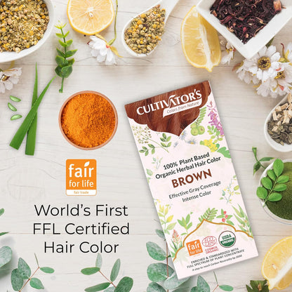 Cultivator's Brown Organic Herbal Hair Colour - 100 gms