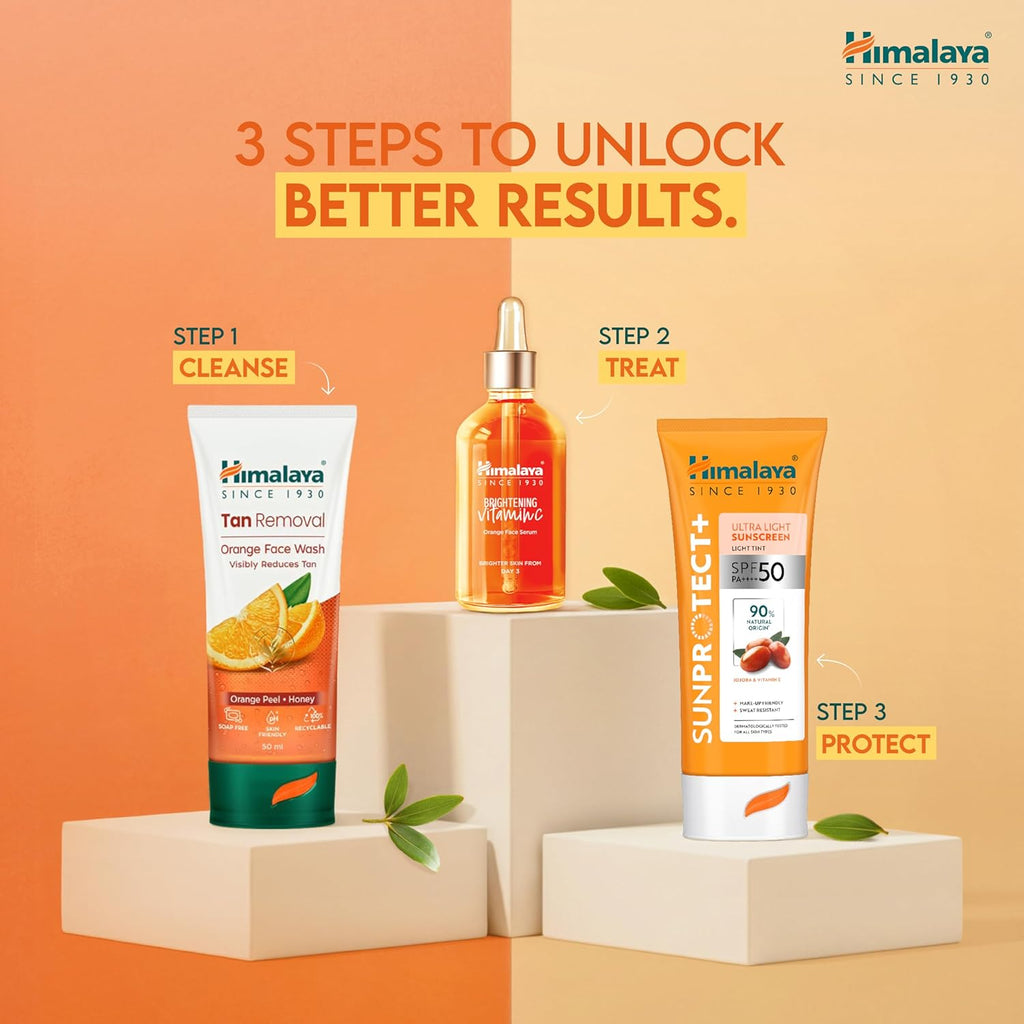 Himalaya Sun Protect+ Ultra Light Sunscreen | Light tint Cream| 90% Natural Origin Ingredients | In vivo tested SPF 50 PA++++ | Dermatologically tested for all skin types | No white cast | Make up friendly | Sweat Resistant | 50g