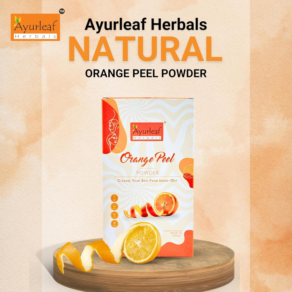 Ayurleaf Herbals Orange Peel Powder | for Skin Lightening Face Pack - 200 Gms