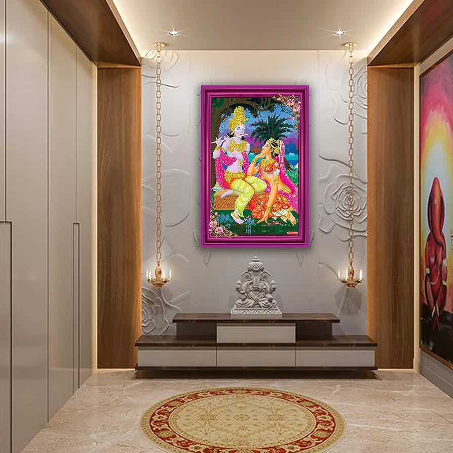 Rangoli MDF Wall Stick Decorative Panel 12x18 Wall Art P-1 Design-19
