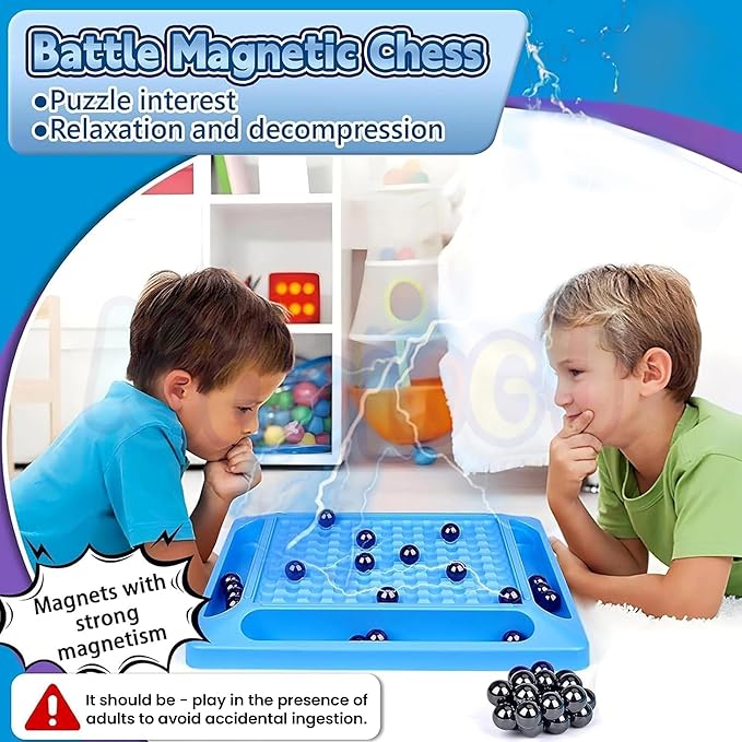 Kidology Magnetic Chess Toy with 20 Magnets for Kids