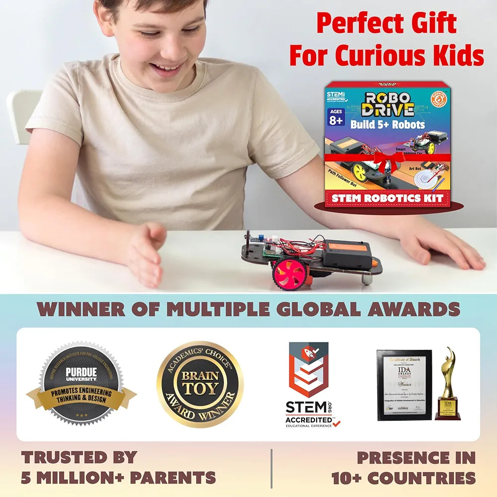 Butterfly EduFields 5in1 Stem Robotics kit Robotics Kits for Kids Ages 8 9 10 11 12 Years Old Boys Girls Electronics Sensor Toy Modules