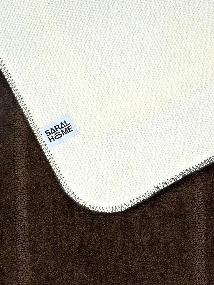 Saral Home Good Morning Mat Soft Anti-Skid Colour Brown (Pack of 2)