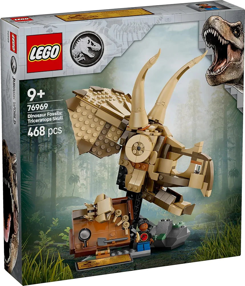 Lego Jurassic World Dinosaur Fossils: Triceratops Skull Model Set 76969 Building Blocks Toys for 9+ Gift for Boys and Girls