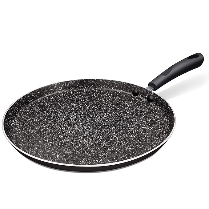 Milton Pro Cook Granito Induction Omni Tawa, 28 Cm, Black - 722 gms