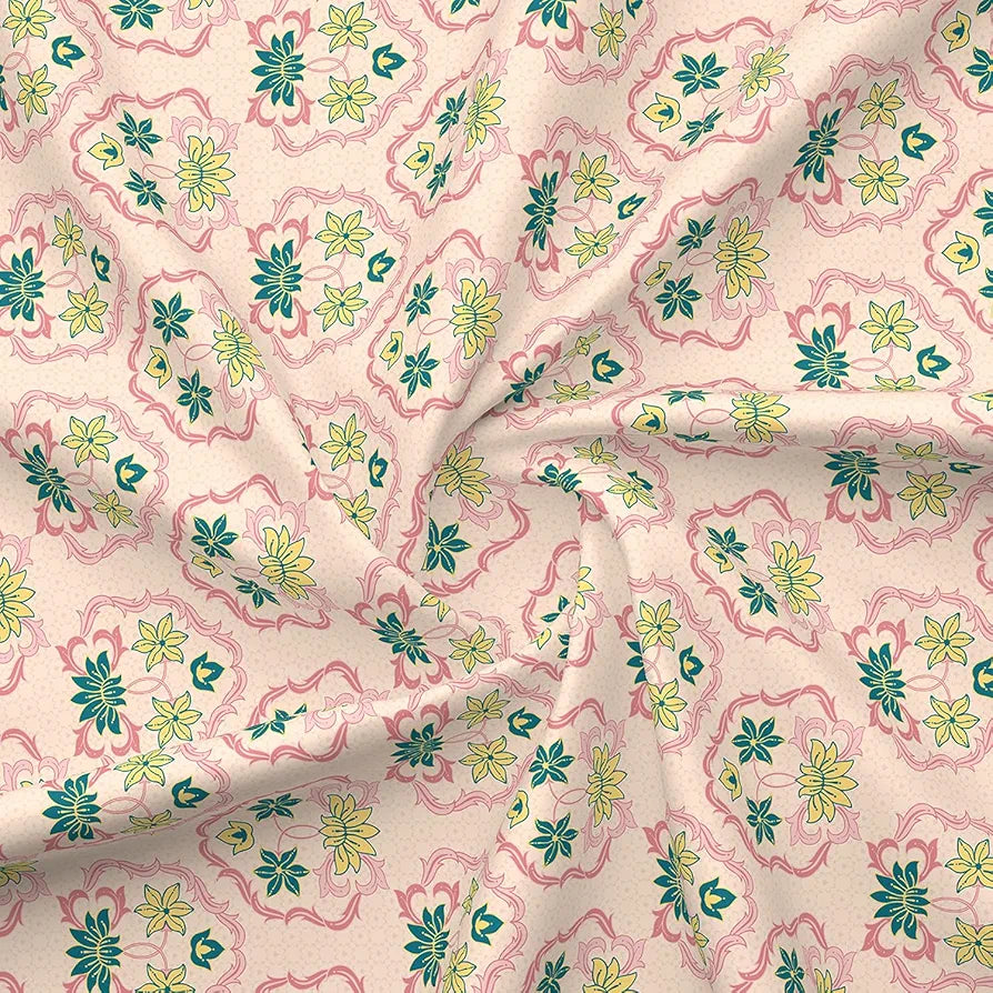 Layers Be Bold Cotton Bedsheet Set for All Seasons Lightweight 140 TC Queen Size Sheen Green Color