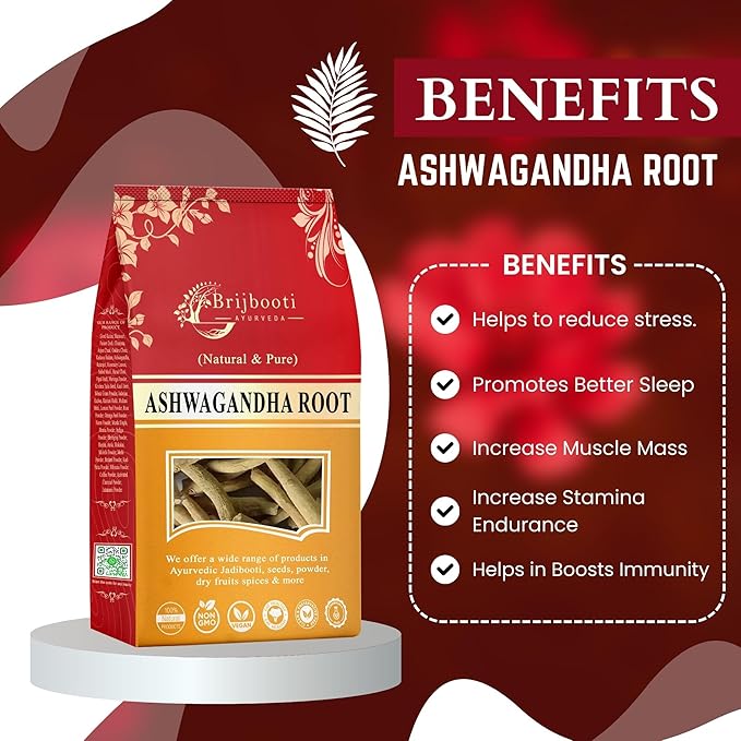 Brijbooti Birju Mahavir Ashwagandha Withania Somnifera Root - 200 gms