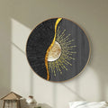 Livin'luxe Paintings Abstract Sunrise Modern Art Premium Lamination Golden GR-18